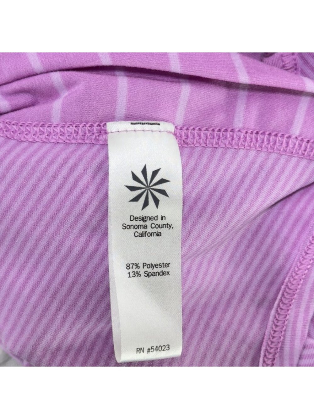 ATHLETA Women's Athletic Activewear Top Pink Striped Racerback Tank Size S - Picture 8 of 10